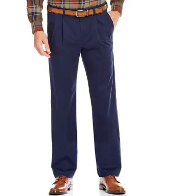 Roundtree & Yorke Mens New TotalFLEX Pants Trousers Big Man 46 46x34 Navy NWT • $32.99