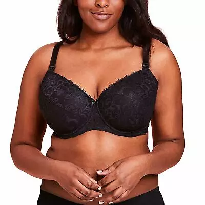 La Leche League Intl Nursing Bra Black Underwire Side Boning J-hook #4533 40b • $29.99