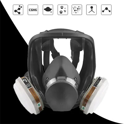 For Chemical Paint Spray Vapour 6800 Full Face Respirator 15 In 1 Full Gas Mask • £21.99