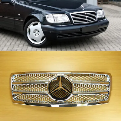 Silver + Chrome Frame Front Grille ABS Fit Mercedes Benz 1992-1999 W140 S-Class • $189.88