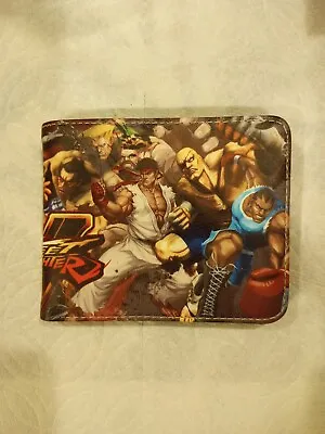 Street Fighter V Polyurethane Bifold Gamer Accessory Card Holder Wallet • $14.99