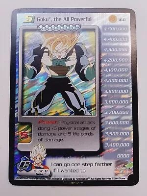 DBZ CCG Dragon Ball Z GOKU THE ALL POWERFUL LV5 #160 Unlim Ultra Rare FOIL M/NM • $500