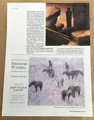 Theodore Waddell At Voulkos Gallery Exhibition Ad 1995 Vintage Magazne Art Print • $5