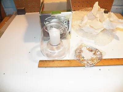 Vintage FESTIVA Glass Floating Candle Bowl W/ Silver Garland In Original Box • $12.80