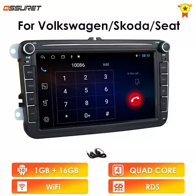 8  Car Stereo Radio Android 10.1 GPS For VW Jetta Passat Golf MK5 Polo Tiguan T5 • $98