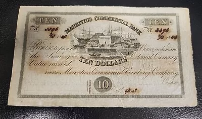 Mauritius Commercial Bank Ten Dollars -rare • $50