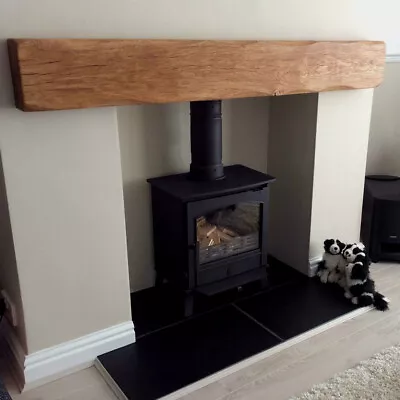 Solid Oak Beam Floating Shelf Mantle Piece Fire Place Surround Sanded Log Burner • £125.36