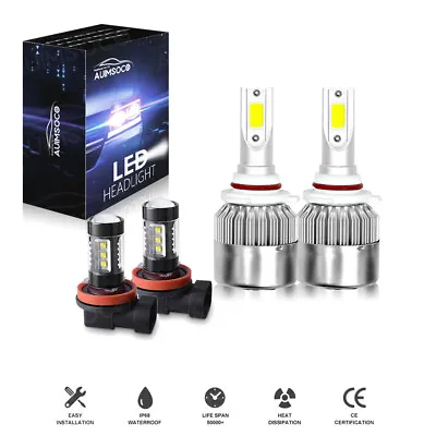 For 2013 2014 2015 Dodge Dart 4x 6500K LED Headlight + Fog Light Bulbs Combo WHT • $29.99