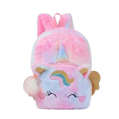 $51.55 • Buy Unicorn With Wings Cute Plush Backpack Kindergarten Cartoon Schoolbag