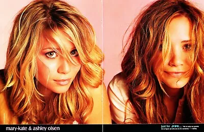 2 Pgs MAGAZINE POSTER~ MARY-KATE & ASHLEY OLSEN OOP Very Rare • $7.99