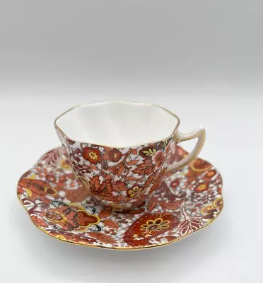 Rosina Chintz Paisley Rust Cup Saucer Bone China Made In  England • $14.95