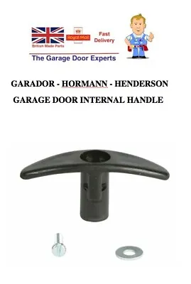 Garador Garage Door Handle Internal Plastic Black Lock Locking Replacement • £9.50