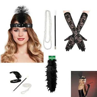 Ladies Gatsby FLAPPER Fancy Dress Accessories 20's Charleston Costume Outfit 20s • £7.89