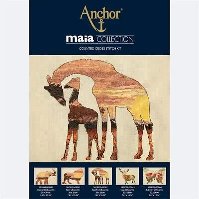 Anchor Maia Collection Counted Cross Stitch Kit  Giraffes Silhouette  DIY • $27.85