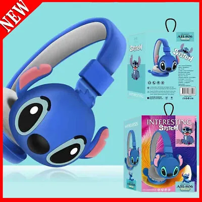 Lilo & Stitch Kids Wireless Headphones Head Sets Soft Ear Pads Christmas Gifts • £10.99