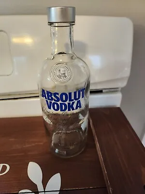 Empty Absolut Vodka Swedish Vodka Pre Washed Glass Bottle 750ml • $10