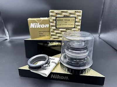 $299.99 • Buy MINT Nikon Bellows Nikkor 105mm F4 Lens In Box FIRST VERSION PB-6 PB-4 WITH E2