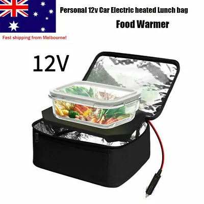 $32.88 • Buy Portable Electric Heated Heating Lunch Box 12V Car Mini Microwave Oven Lunch Bag