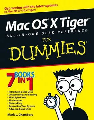 Mac OS X Tiger All-in-One Desk Reference For Dummies Paperback Ma • $8.01