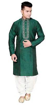 Mens Indian Kurta Shalwar Kameez Pyjama South Asian Wedding Bollywood Outfit 829 • £38