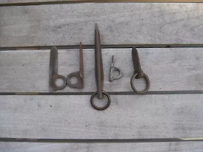 5  Different Vintage Antique Climbing Pitons - Mountain Climbing Display Pieces • $30