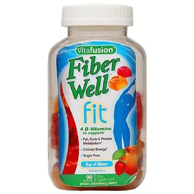 Vitafusion Fiber Well Fit 5g Peach  Strawber Gummies 90 Count  • $14.99