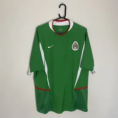 Mexico Football Shirt Jersey 2002/03 Home (XL) • £79.99