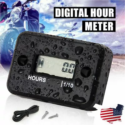 Hour Meter Waterproof Timer For Mx Motorcycle Engine Quad Scooter Bike Atv Us • $9.99