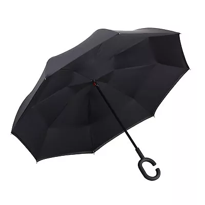 Reverse Folding Inverted Umbrella Double Layer Wind Proof UV Proof  Inside Out • $28.99