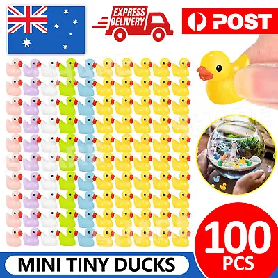 100x Tiny Ducks Set Realistic Resin Ducks Christmas Birthday Party Decor Mini • $10.95