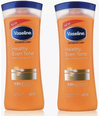 2 Vaseline Even Tone Body Lotion& Vitamin B3 - SPF10 - 2 X 400ml • $44.99