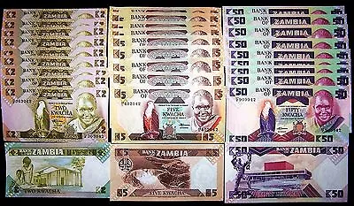 30 Zambia Banknotes-10 X 25&50 Kwacha Currency Notes-1980-1988 Series • $19.99