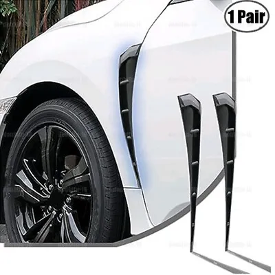 2pcs Glossy Black Car Side Fender Vent Air Wing Cover Body Trim Accessories • $17.06