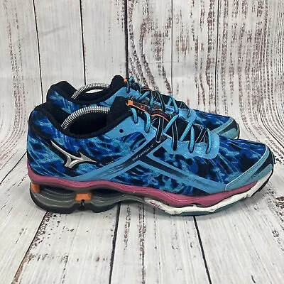 Mizuno Wave Creation 15 Blue Athletic Sneakers Shoes Women’s Size 8 • $49
