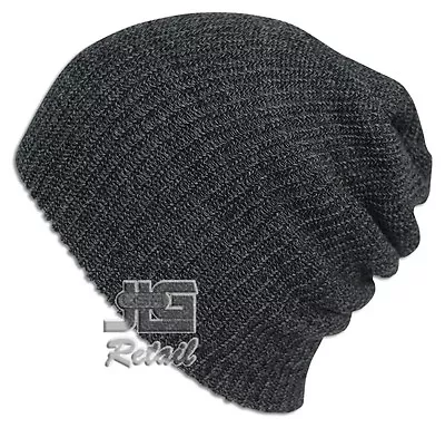 Knit Baggy Beanie Winter Hat Ski Slouchy Chic Cap Skull Men Women USA Made NEW • $9.99