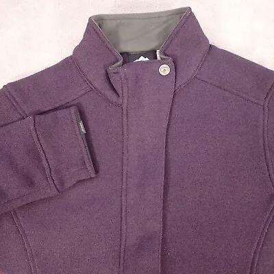 Storm Creek Jacket Womens Medium Purple Thea Sweaterfleece Coat Snap Pockets • $51.38