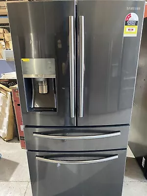 Not Used Samsung SRF677CDBLS 680L 4 Door French Door Fridge Black Ice + Water • $1680