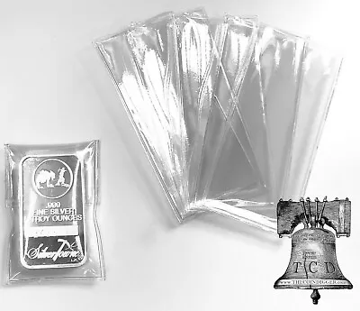 10 Vinyl Flip Sleeve 5oz Silver Copper Bar Ingot Holder Bars Single Pocket Case • $11.90