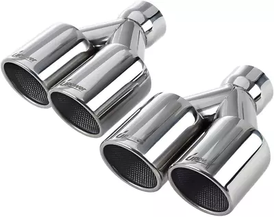 2.5  To 3.5  Dual Staggered Exhaust Tips 2 1/2 Inch Inlet 3 1/2 Inch Outlet 9.5  • $98.99