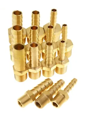 £1.99 • Buy BSP Taper Thread X Hose Tail End Connector Brass Fitting For Air Water & Fuel