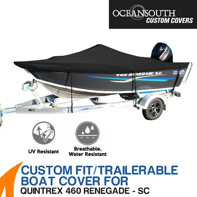 $329.99 • Buy Oceansouth Custom Fit Boat Cover For Quintrex 460 Renegade Side Console 