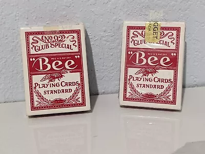 Vintage Bee Golden Nugget Vegas Retired Deck Of 52 Playing Cards Red Lot Of 2 • $25