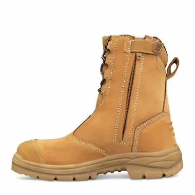 Oliver Safety Work Boot Riggers Steel Toe Wheat Zip Side Quick Dispatch 55385 • $179.95