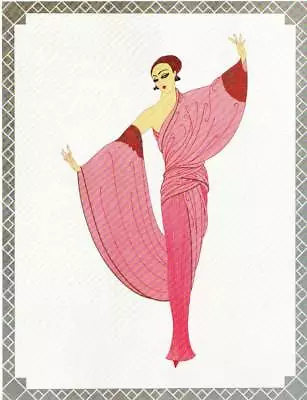 Erte Art Deco Print Original Vintage  In The Evening  Book Plate • $11.19