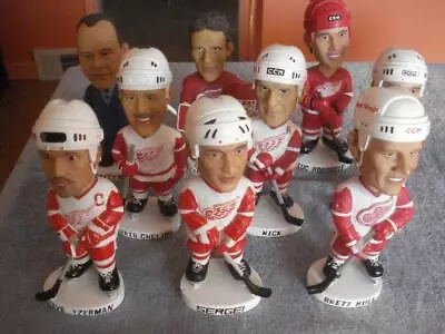 Vtg Lot Of 9 Detroit Red Wings Hall Of Fame Bobbleheads(2002 Stanley Cup Champs) • $200