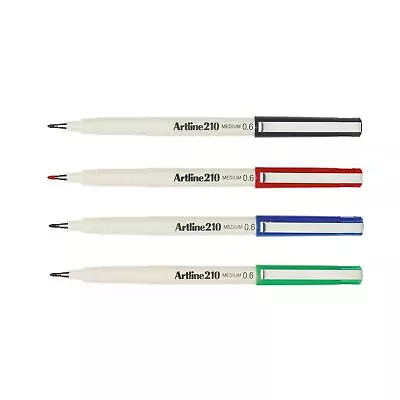 Artline 210 Medium Fineliner Pen 0.6mm Assorted Colour |Art Write Craft| PK 4 12 • $10.52