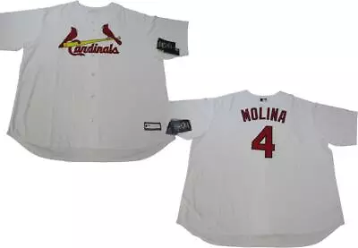 New Yadier Molina #4 St. Louis Cardinals Mens Big & Tall Sizes White Jersey • $30.23