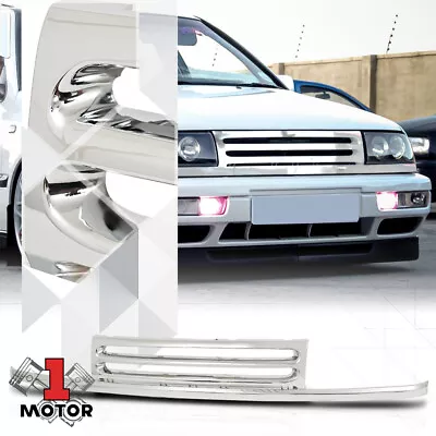 For 1993-1995 VW Jetta MK3 {HORIZONTAL-BAR} Chrome ABS Front Upper Bumper Grille • $26.59