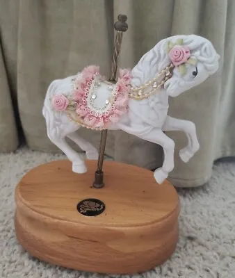 Vintage Bradley's Porcelain Carousel Horse & Music Box Ltd Edition Parts/Repair • $19.90