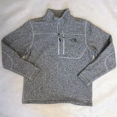 The North Face Jacket Mens Medium Gray Fleece 1/4 Zip Pullover Outdoors NWOT • $24.99